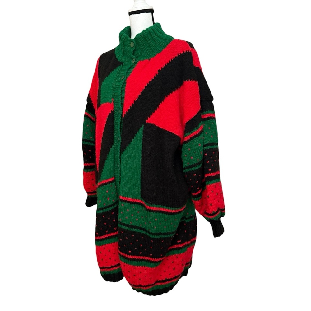 Handmade Colorful Knit Jacket Coat